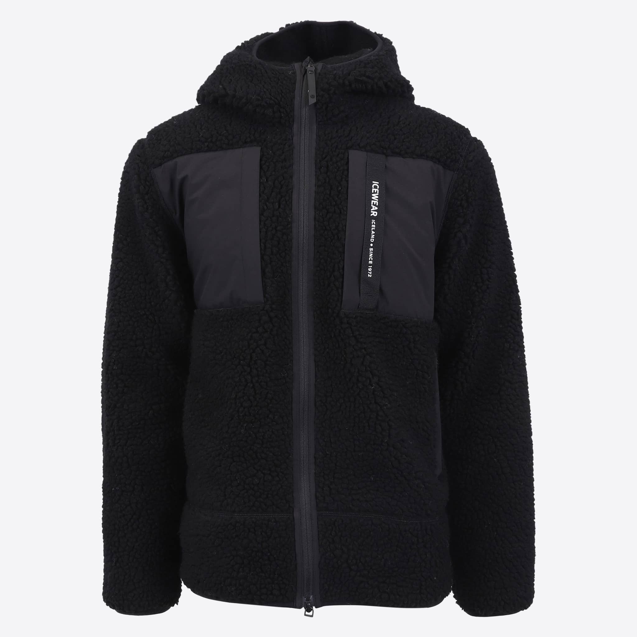 Hergilsey sherpa wool fleece jacket